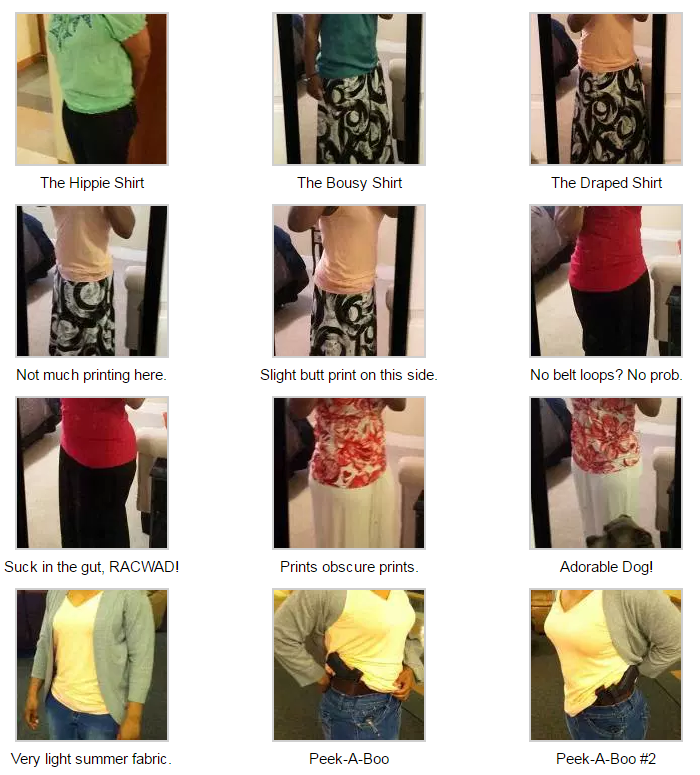 Tiffany Johnson shows you all the different styles of female clothing that she can effectively conceal a GOOD amount of firepower with!